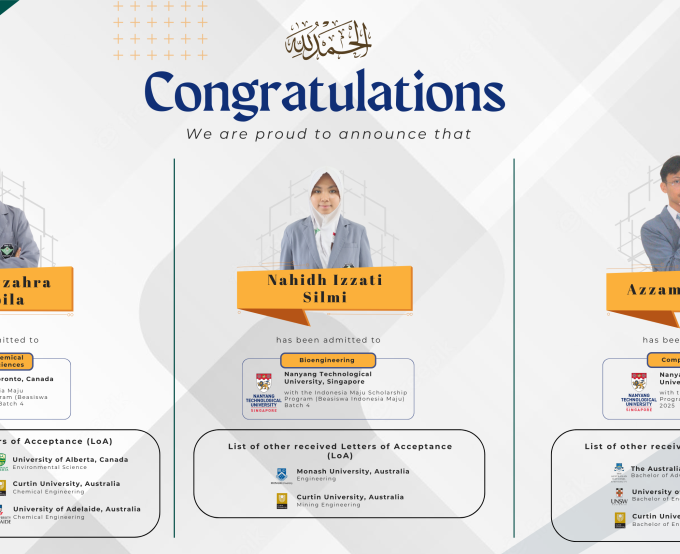Tiga Siswa SMA IT Berhasil Diterima di Universitas Top Dunia melalui Jalur Beasiswa